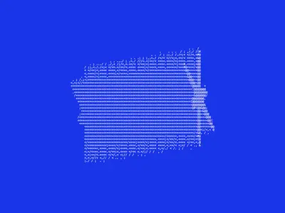 ASCII art generator for logos example: ASCII Logo Extrude, Deep extrude preset