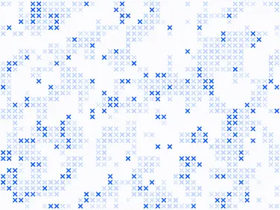 Cross stitch effect generator example: Cross Stitch Clusters, Cobalt preset