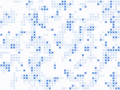 Cross stitch effect generator example: Cross Stitch Clusters, seed 1207