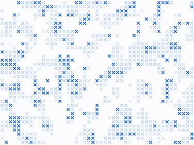 Cross stitch effect generator example: Cross Stitch Clusters, seed 58311