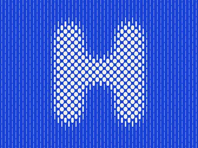 Kinetic typography generator example: Letter Dash Lines, Blueprint preset