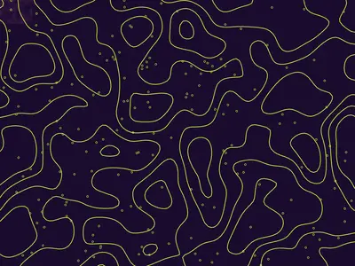 Topographic map generator example: Contour Field, Acid veins preset